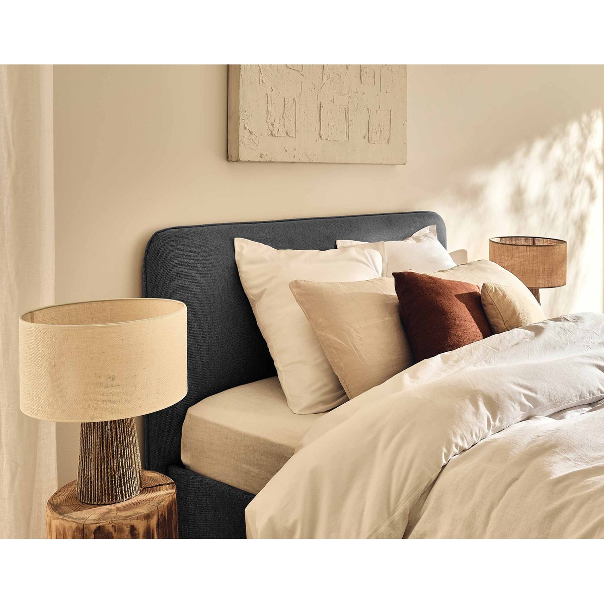 Lit coffre - GOYAVE gris anthracite, BEST MOBILIER