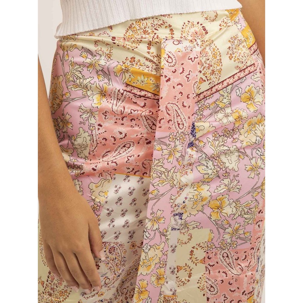 Jupe Longue Motifs Xaeni rose, DONA LISA