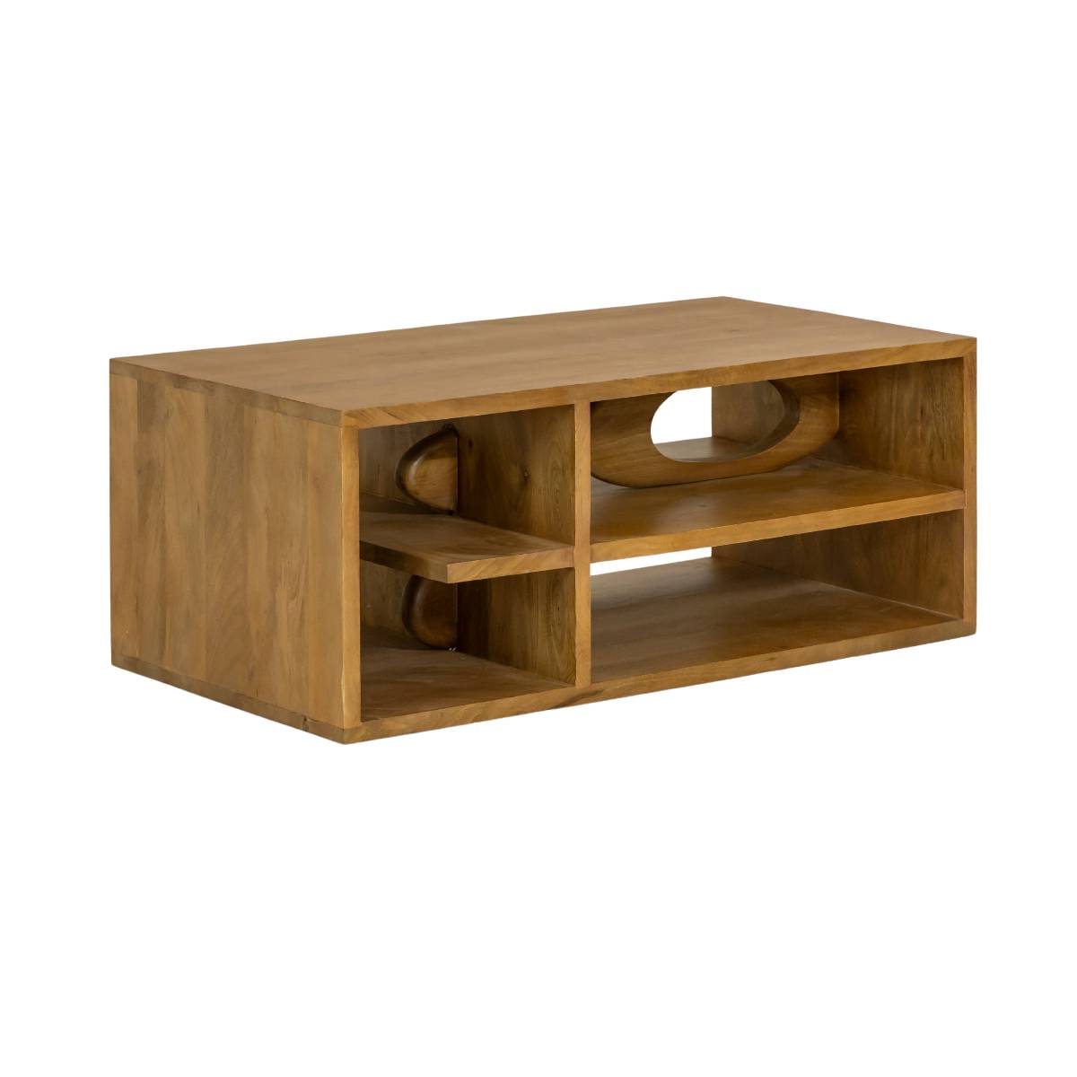 Table basse en bois de manguier ALWEN bois clair, MADE IN MEUBLES