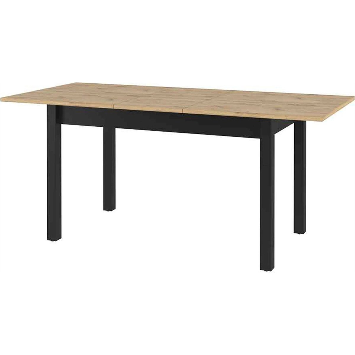 Table extensible QUANT effet chêne chêne artisan et noir, RECOLLECTION