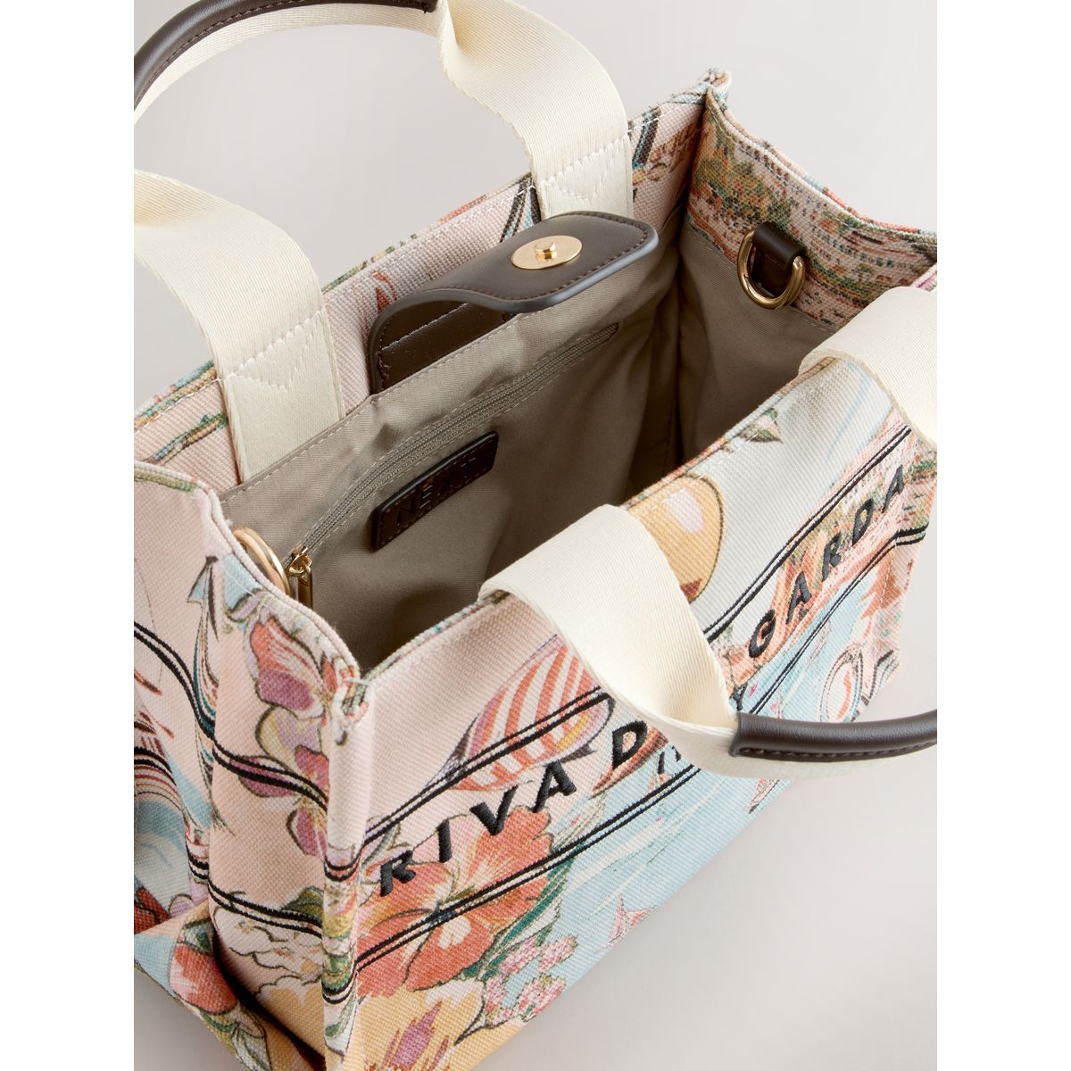 Sac à bandoulière effet raphia imprimé fleuri, NEXT
