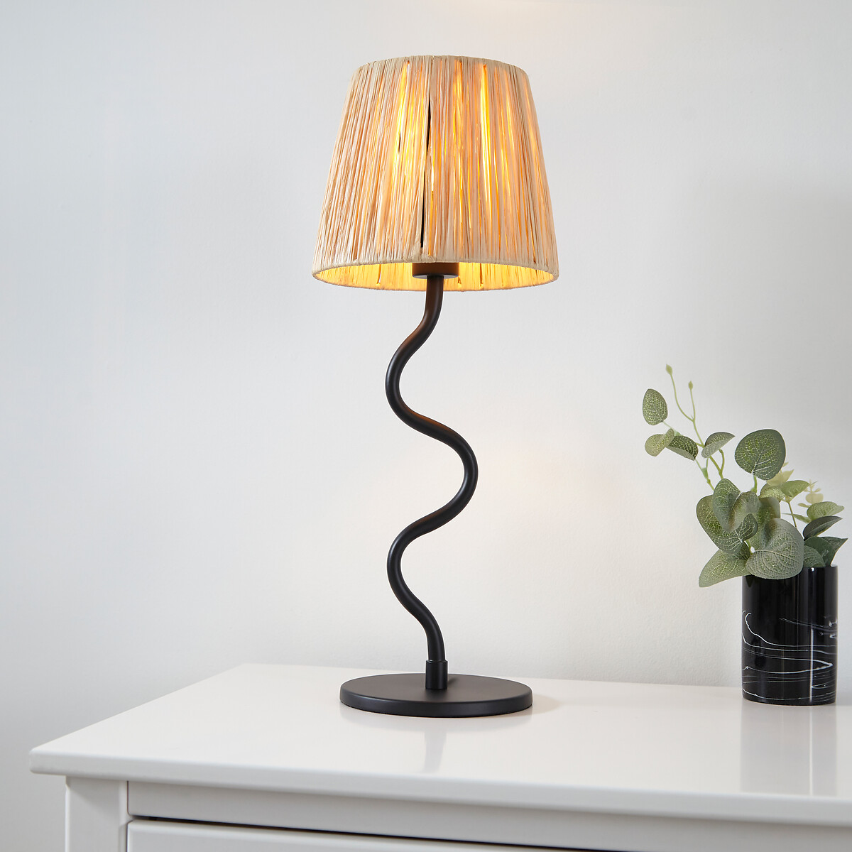 Wesley Wriggle Table Lamp in Black black, ÉDITÉ