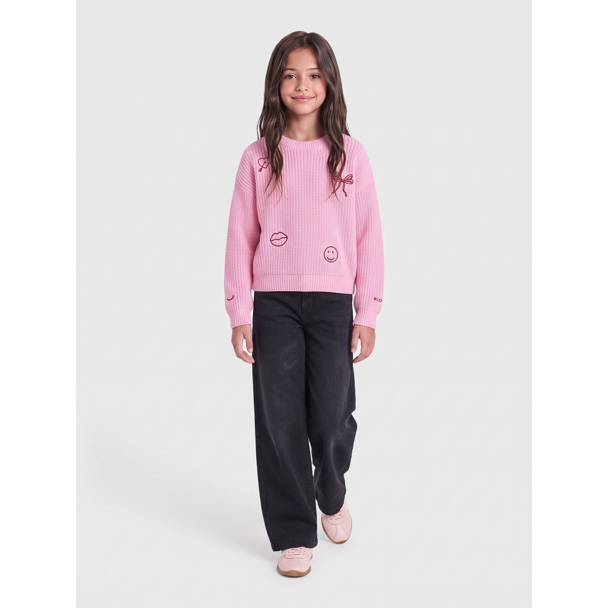 Pull En Maille rose - pink lady 1, KIDS ONLY