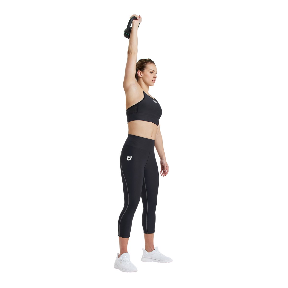 Collant de sport 3/4 Panel black-black, ARENA