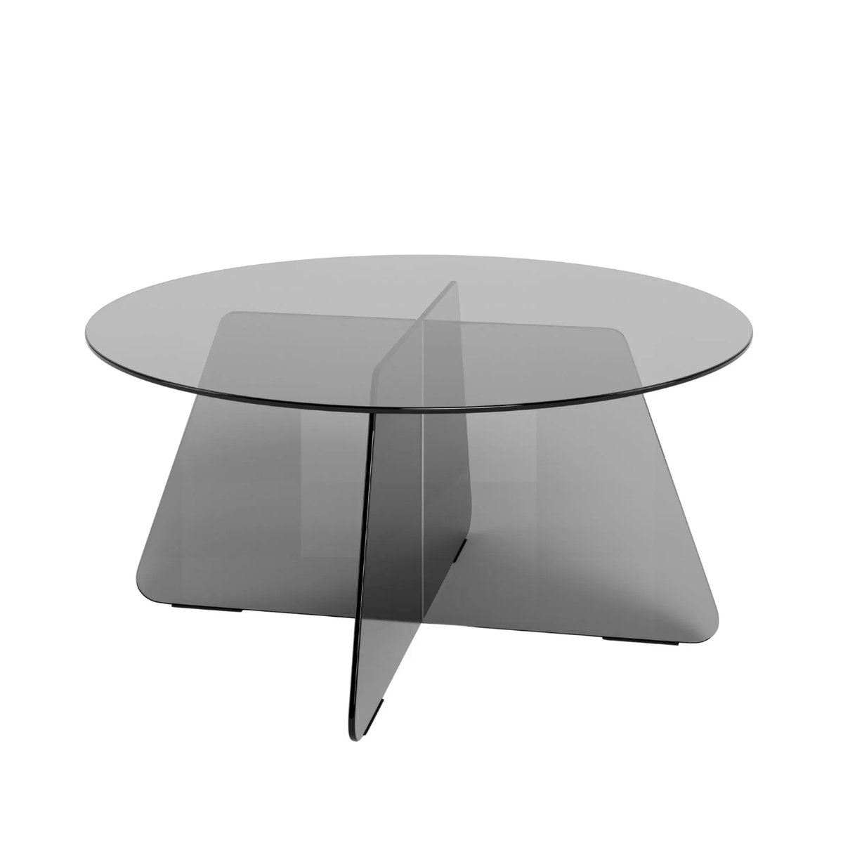 Table basse ronde D80 en verre - LUMA noir, HELLIN, DEPUIS 1862