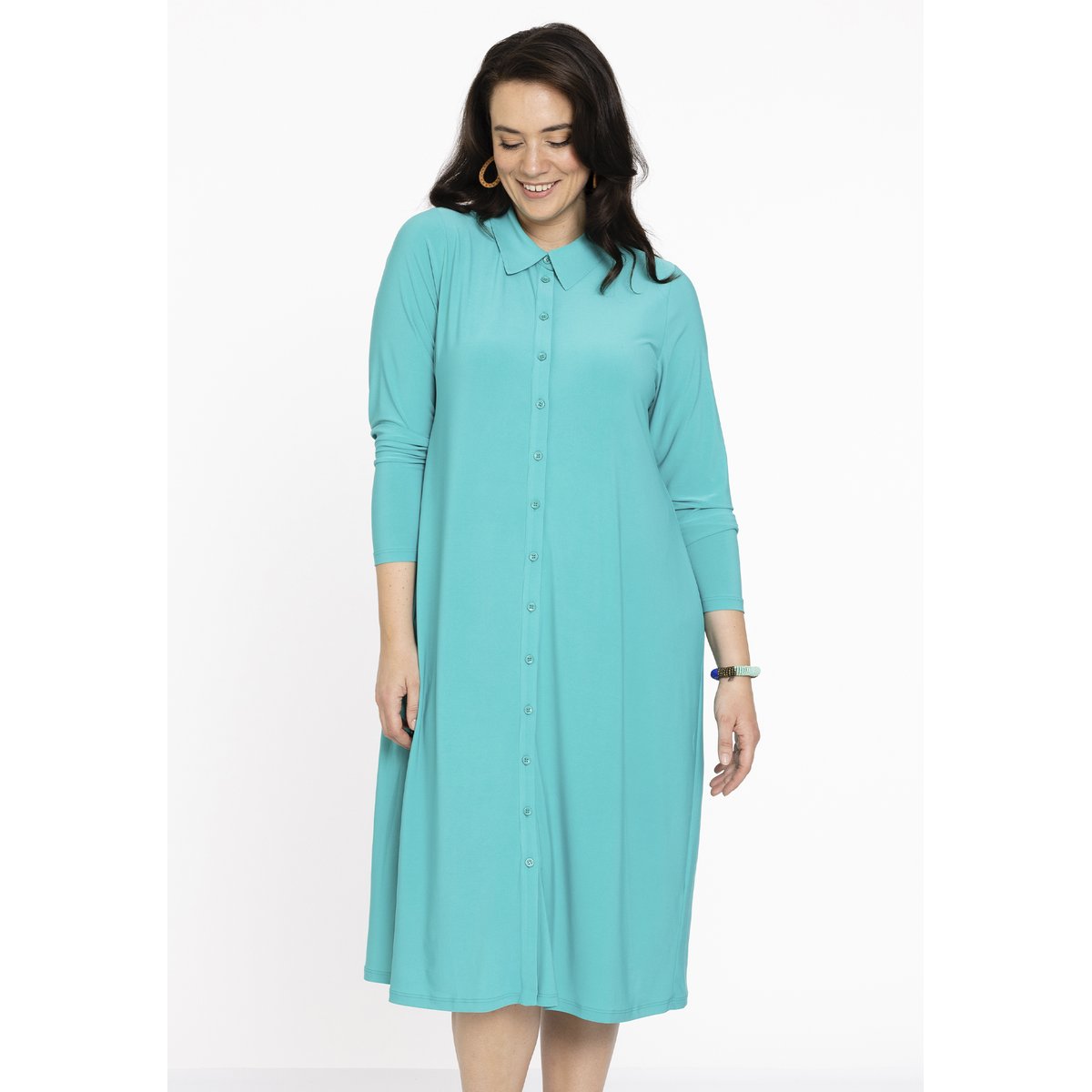 Chemise avec manches longues turquoise, YOEK