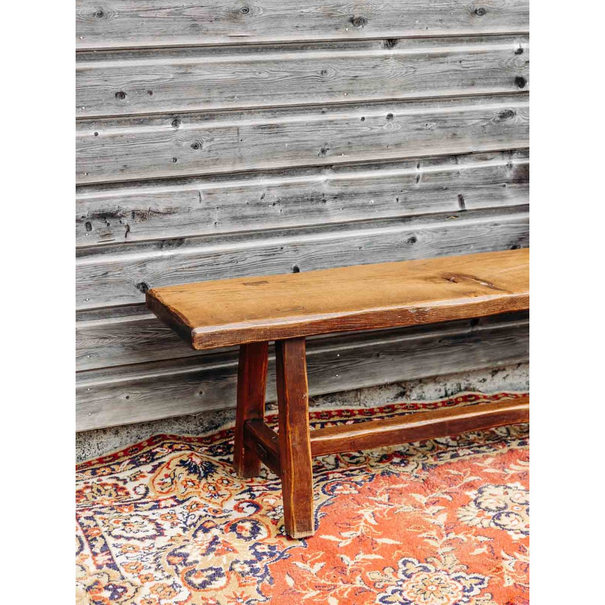 Banc de ferme Antoine N°437 - Bon état marron, DEBONGOUT