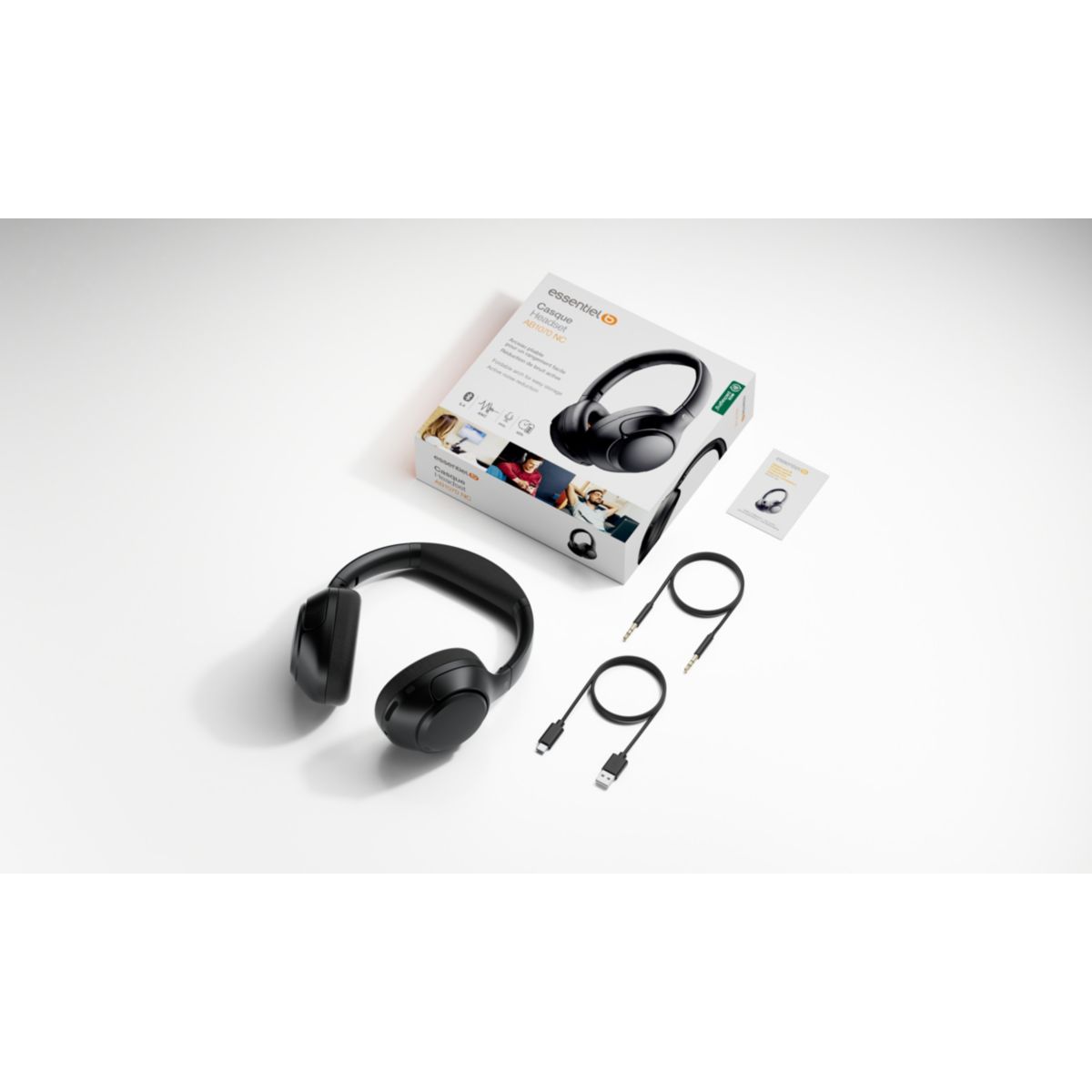 Casque AB1070 Bluetooth NC couleur unique, ESSENTIEL B