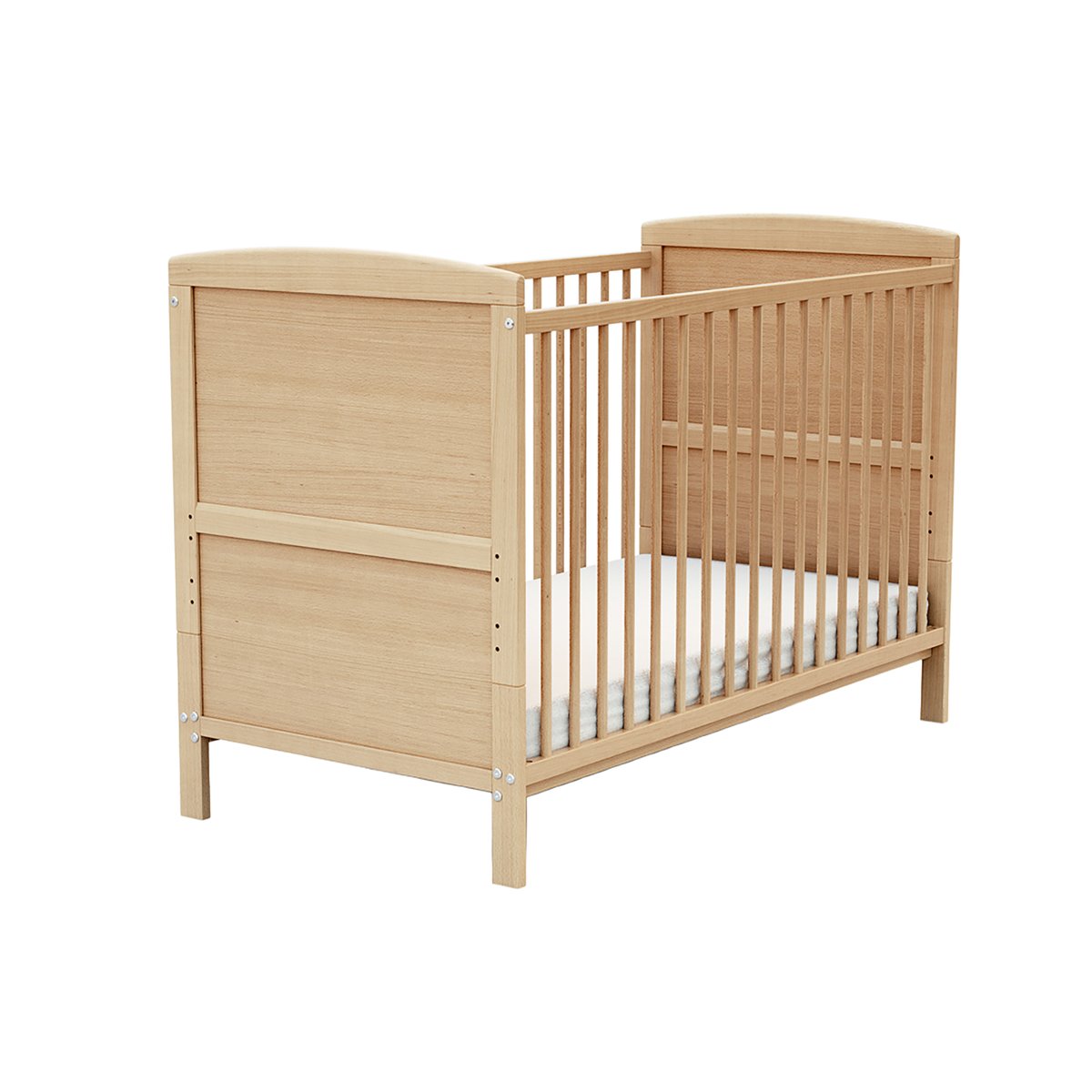 Lit bébé évolutif en bois LUNA hêtre verni, AT4