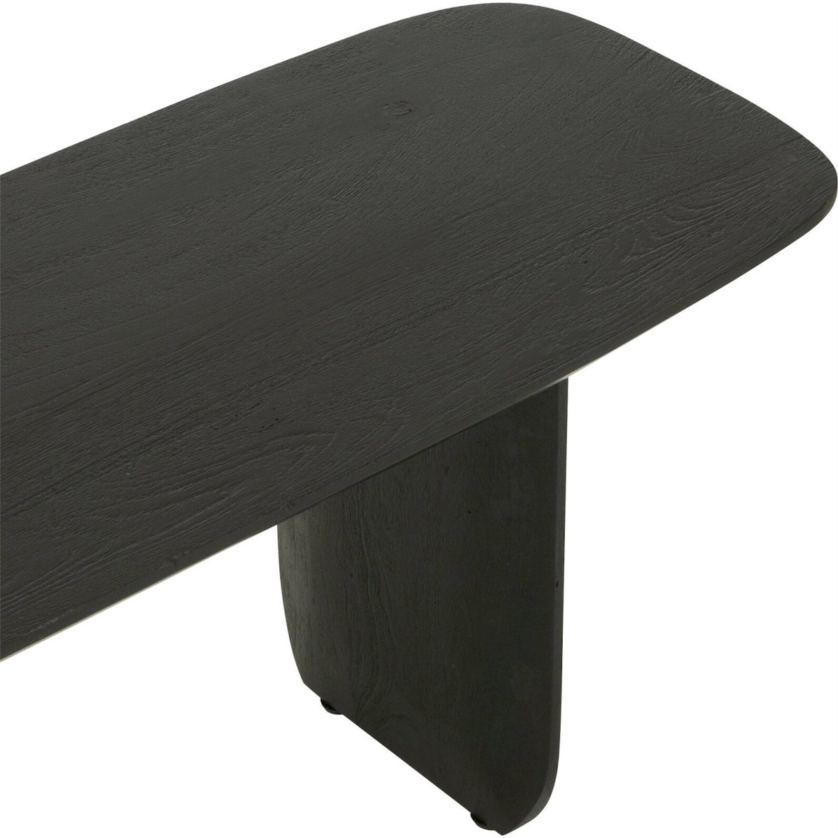 Banc en bois d'acacia design sculptural noir, RECOLLECTION