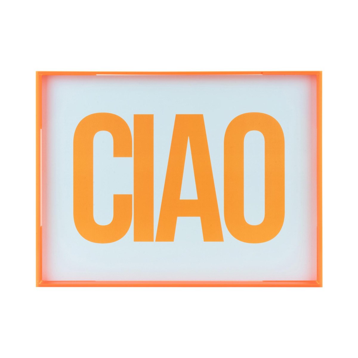 Décoration Murale Acrylique CIAO LARGE orange vif, PRESENT TIME