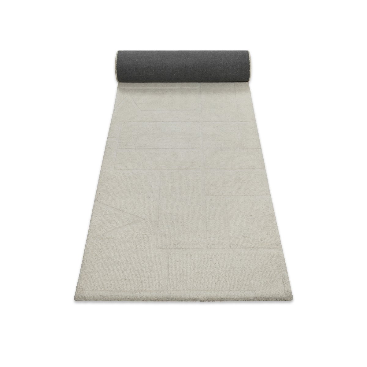 Tapis couloir moderne à motifs géométriques , Hamptons TWENTYEIGHT blanc crème, WECON HOME