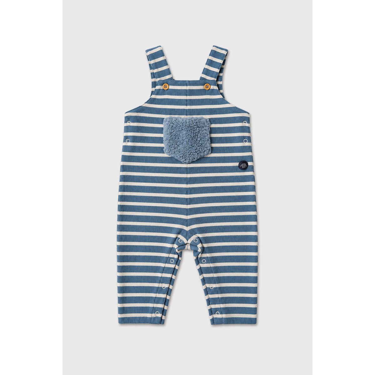 Salopette rayée Baby - coton épais bluefin/nature, ARMOR-LUX