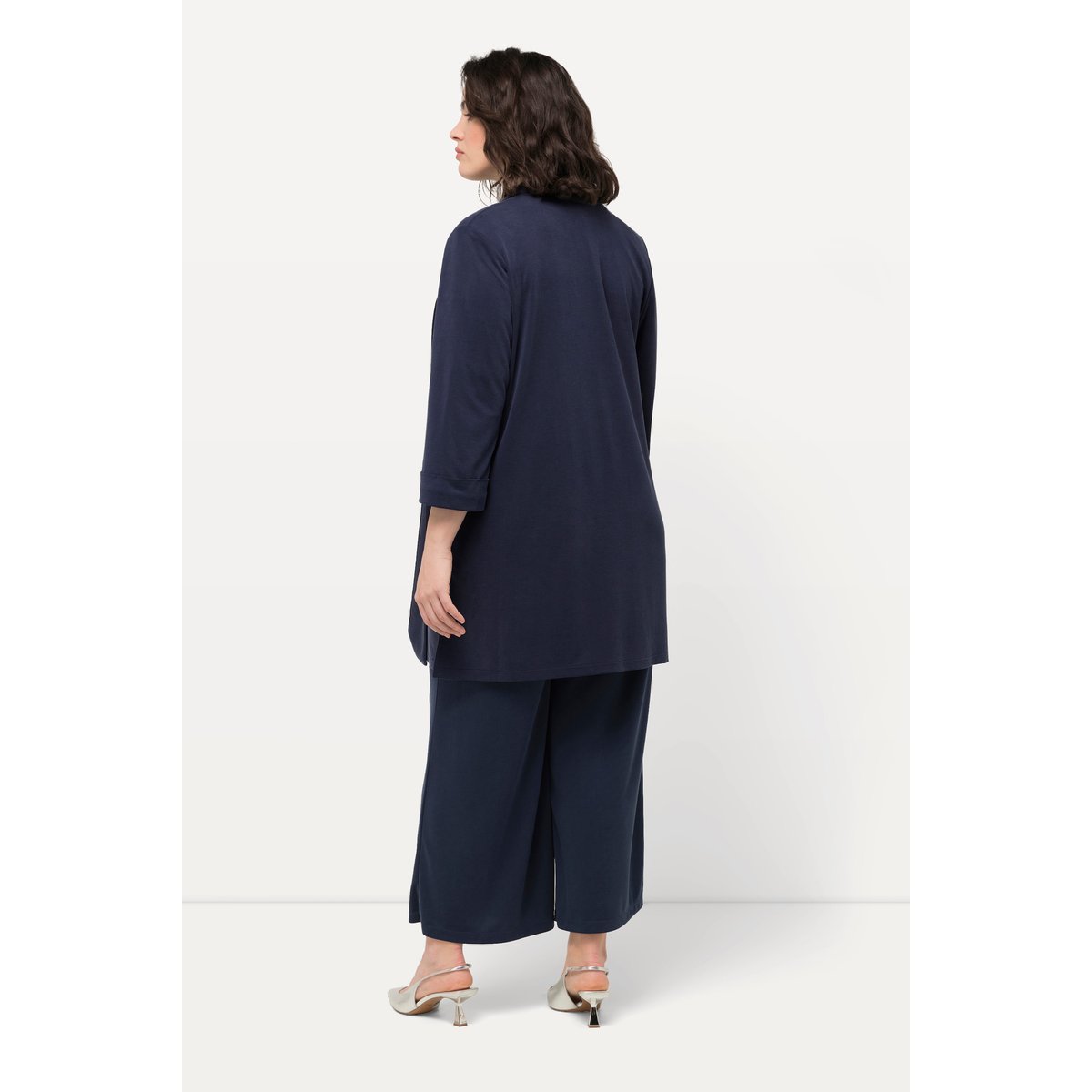 Blazer en jersey avec col à revers marine, ULLA POPKEN