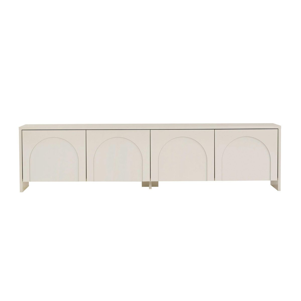 Meuble TV 4 portes décor arches MARFA crème, PIER IMPORT