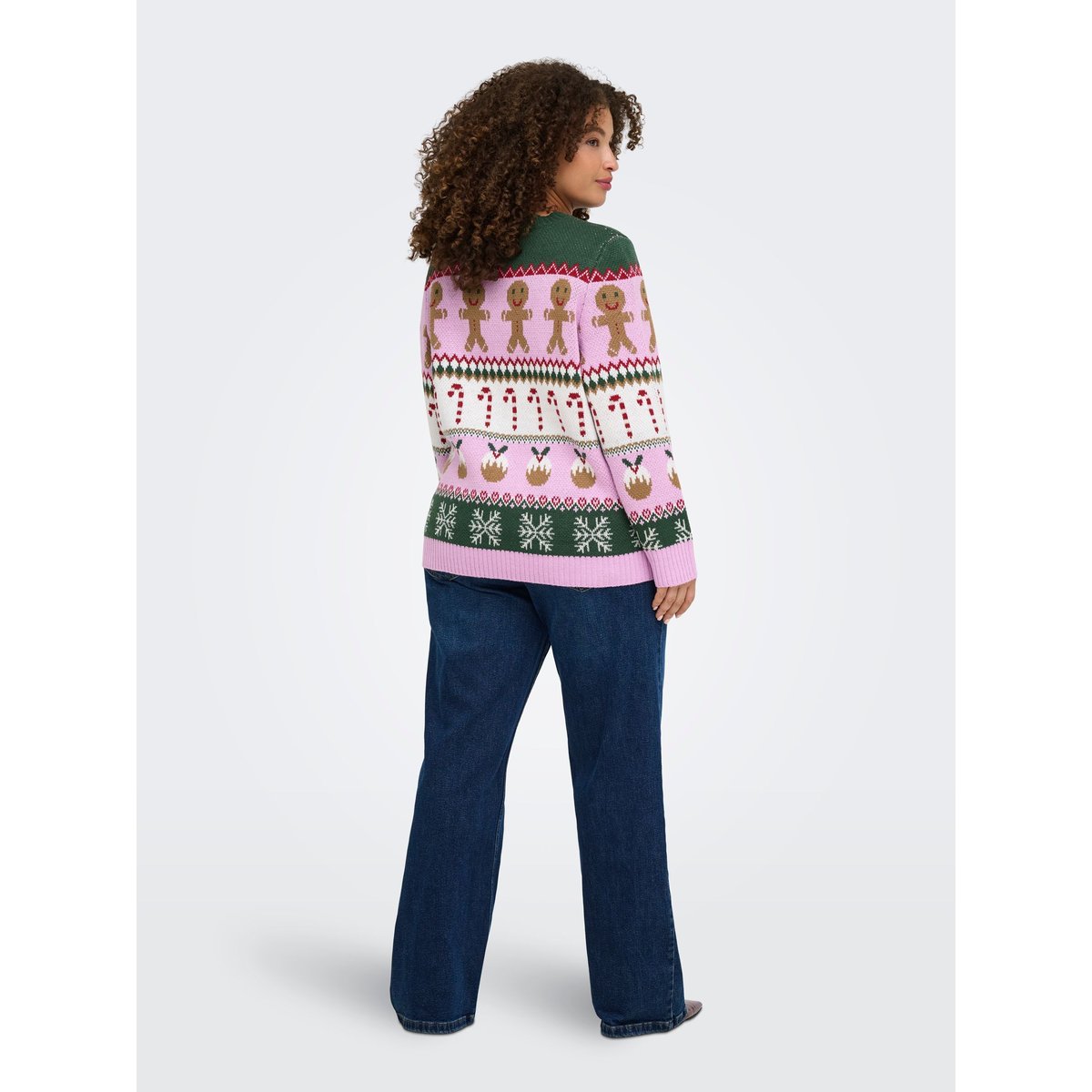 Pull En Maille rose - phalaenopsis 1, ONLY CARMAKOMA
