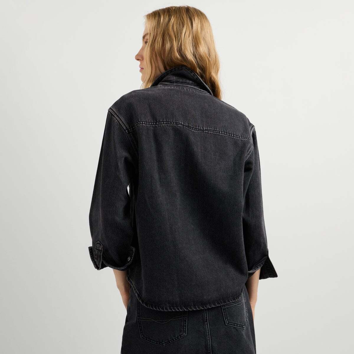 Surchemise À Coupe Décontractée En Denim noir tencel lavé, PEPE JEANS