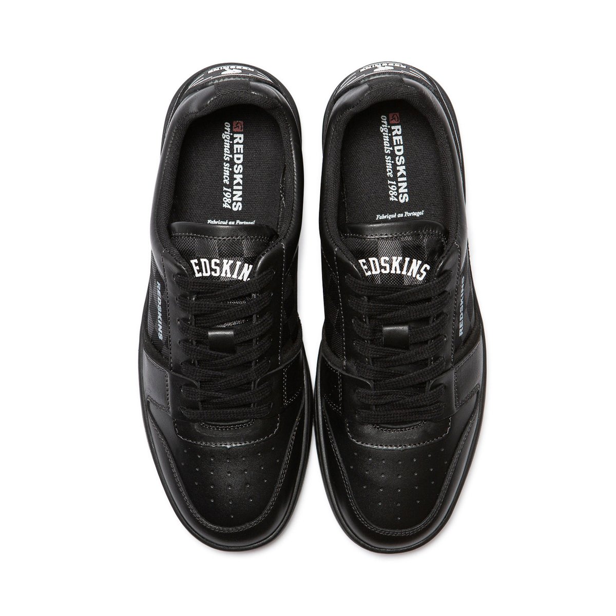Baskets cuir ATTRAIT noir+noir, REDSKINS