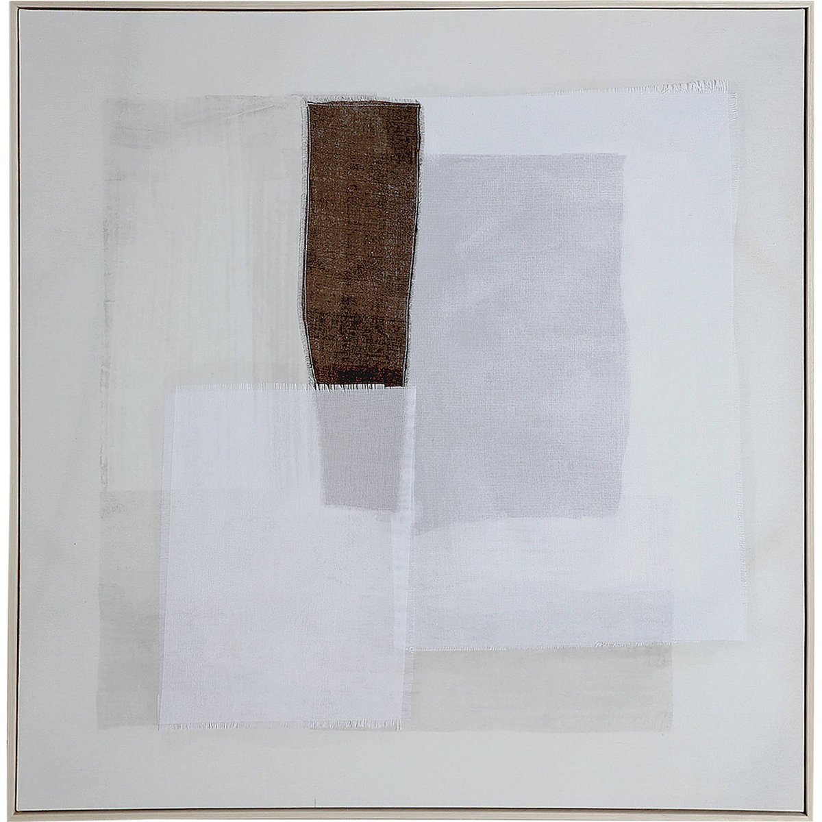 Tableau mural en toile et bois de pin blanc et brun naturel, RECOLLECTION