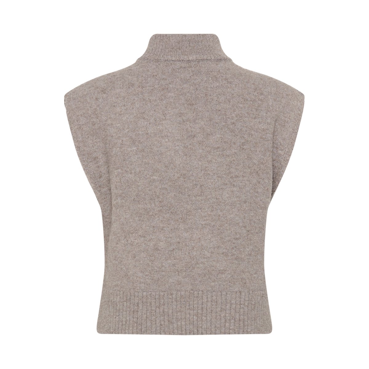 Manteau tricoté beige fungi melange, CREAM