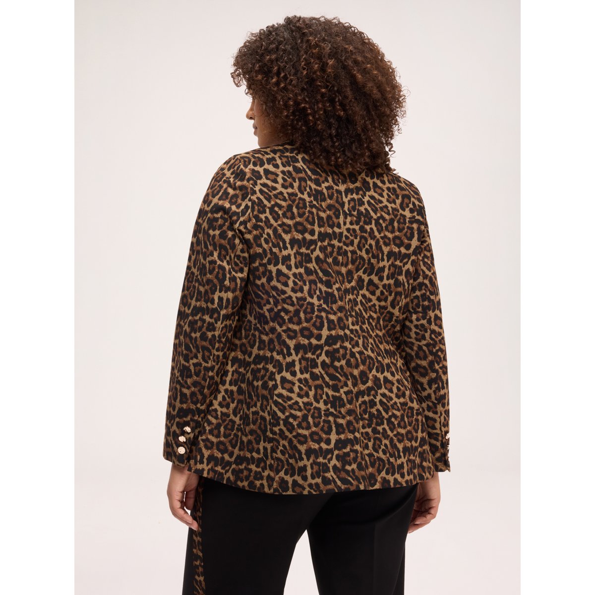 Blazer croisé imprimé marron, FIORELLA RUBINO