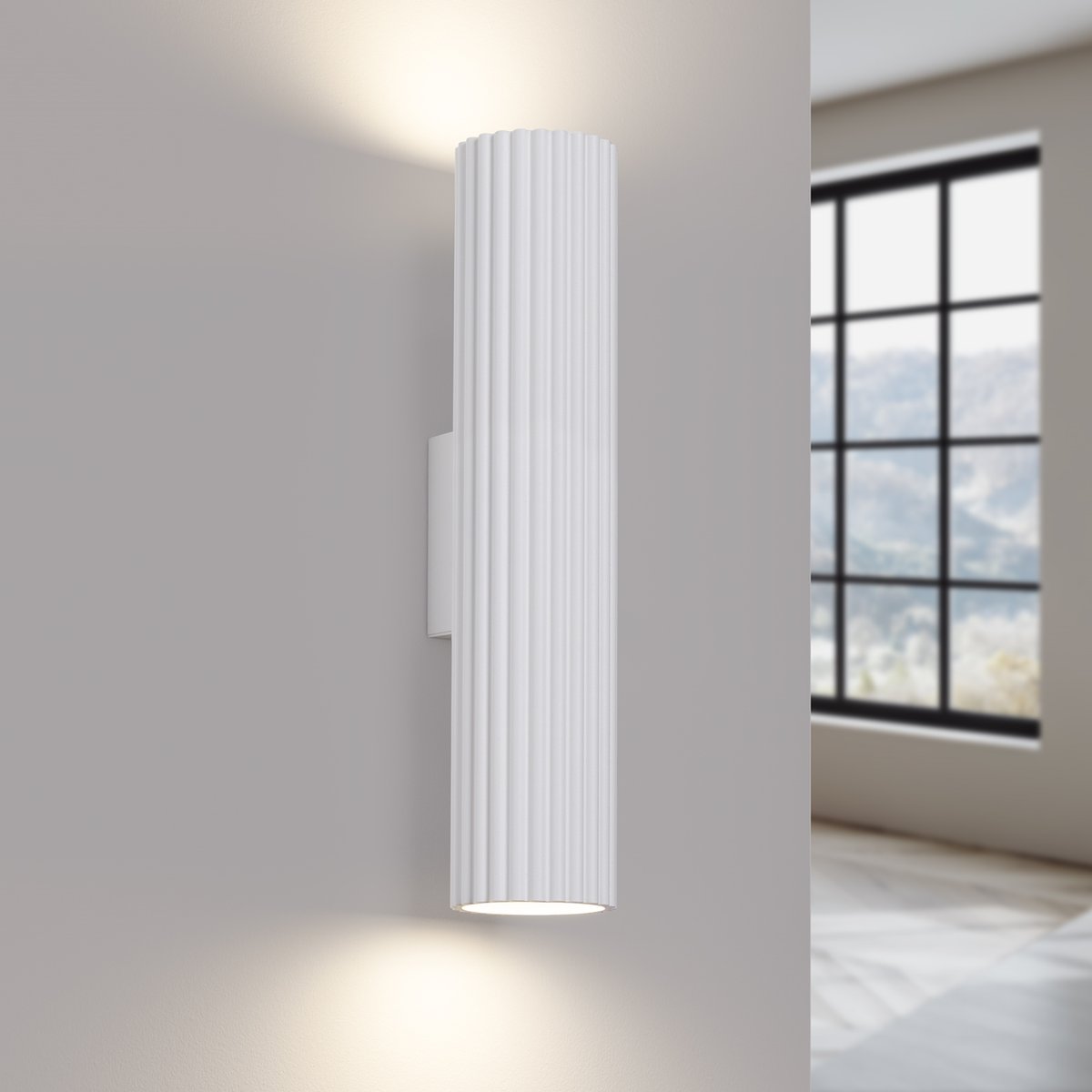 Applique Aluminium Blanc GU10 2 Karbon 30 blanc, EDEN