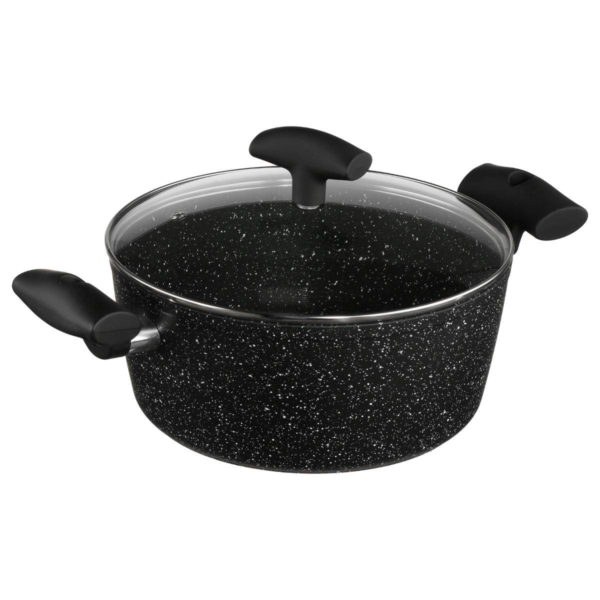 Faitout aluminium forgé CARACTÈRE noir, 5FIVE SIMPLY SMART