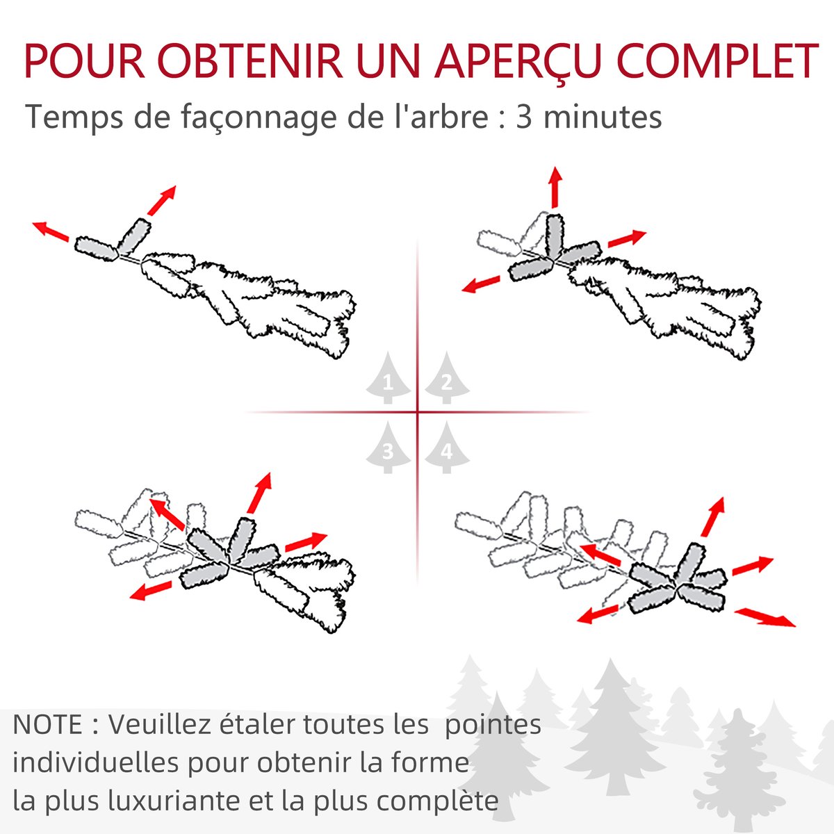 Sapin de Noël Plastique Vert vert, HOMCOM