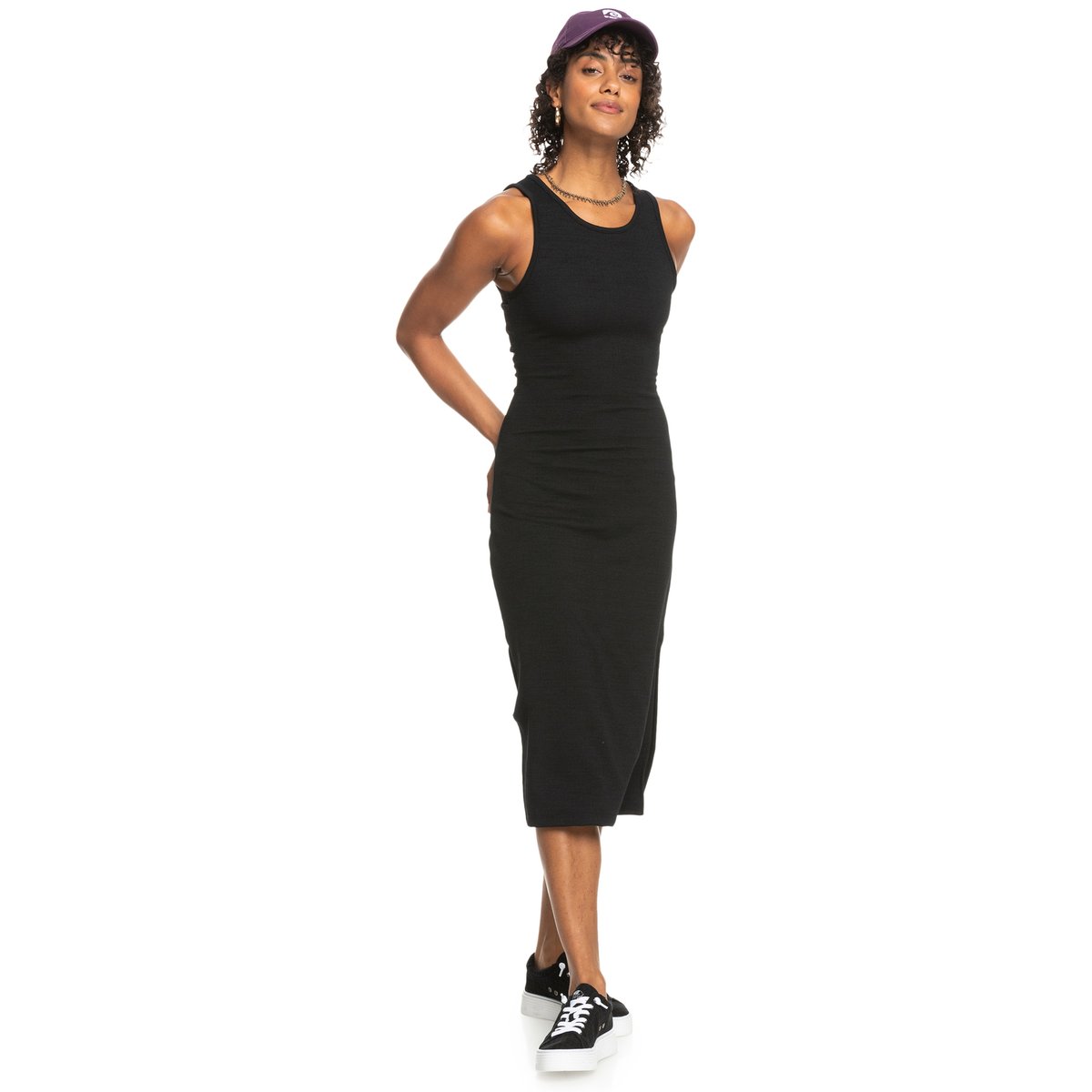 Robe midi GOOD KEEPSAKE. noir anthracite, ROXY
