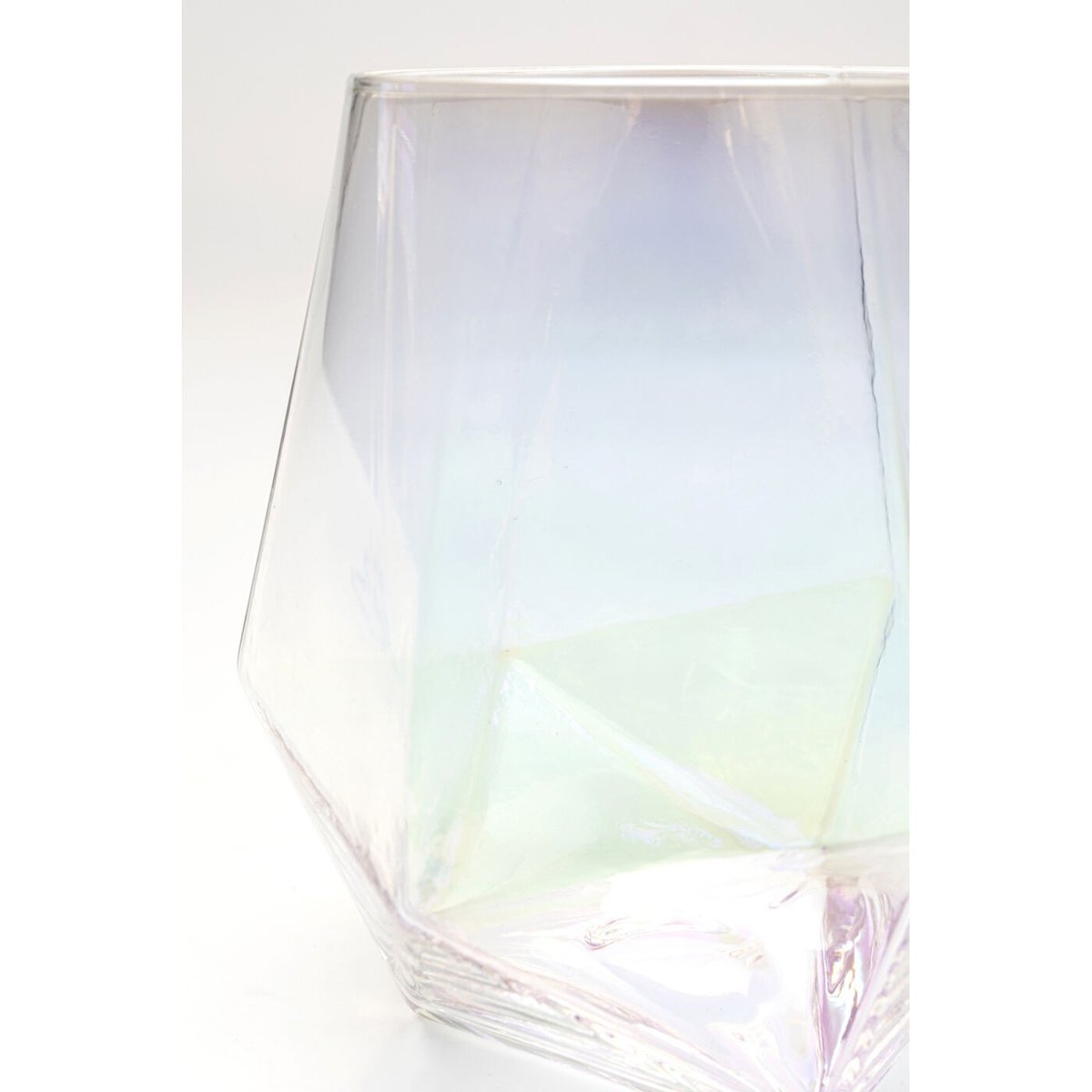 Lot de 4 verres à eau irisés 12cm, DIAMOND transparent, KARE DESIGN