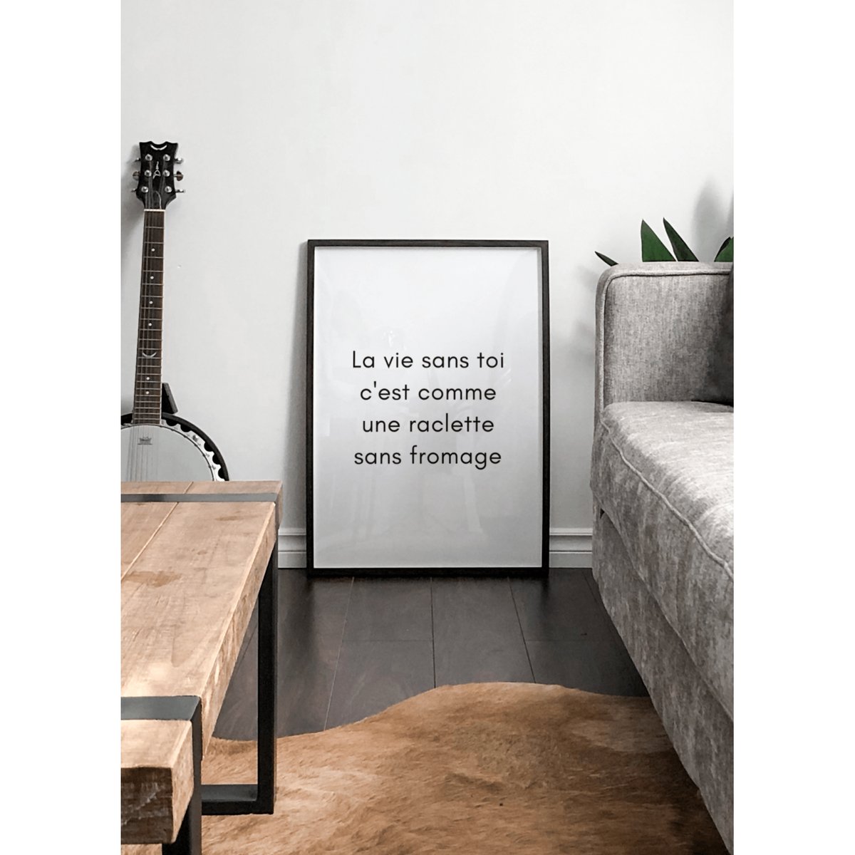 Affiche La vie sans toi... blanc, L'AFFICHERIE