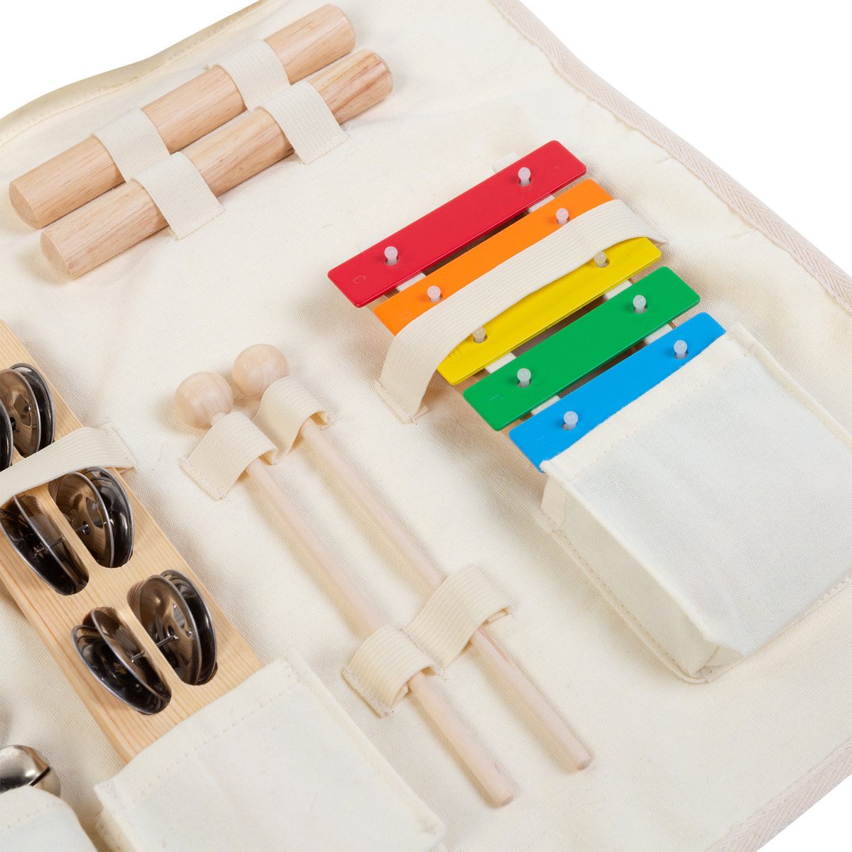 Ensemble de 8 instruments de musique bébé + organisateur multicolore, CHILDHOME