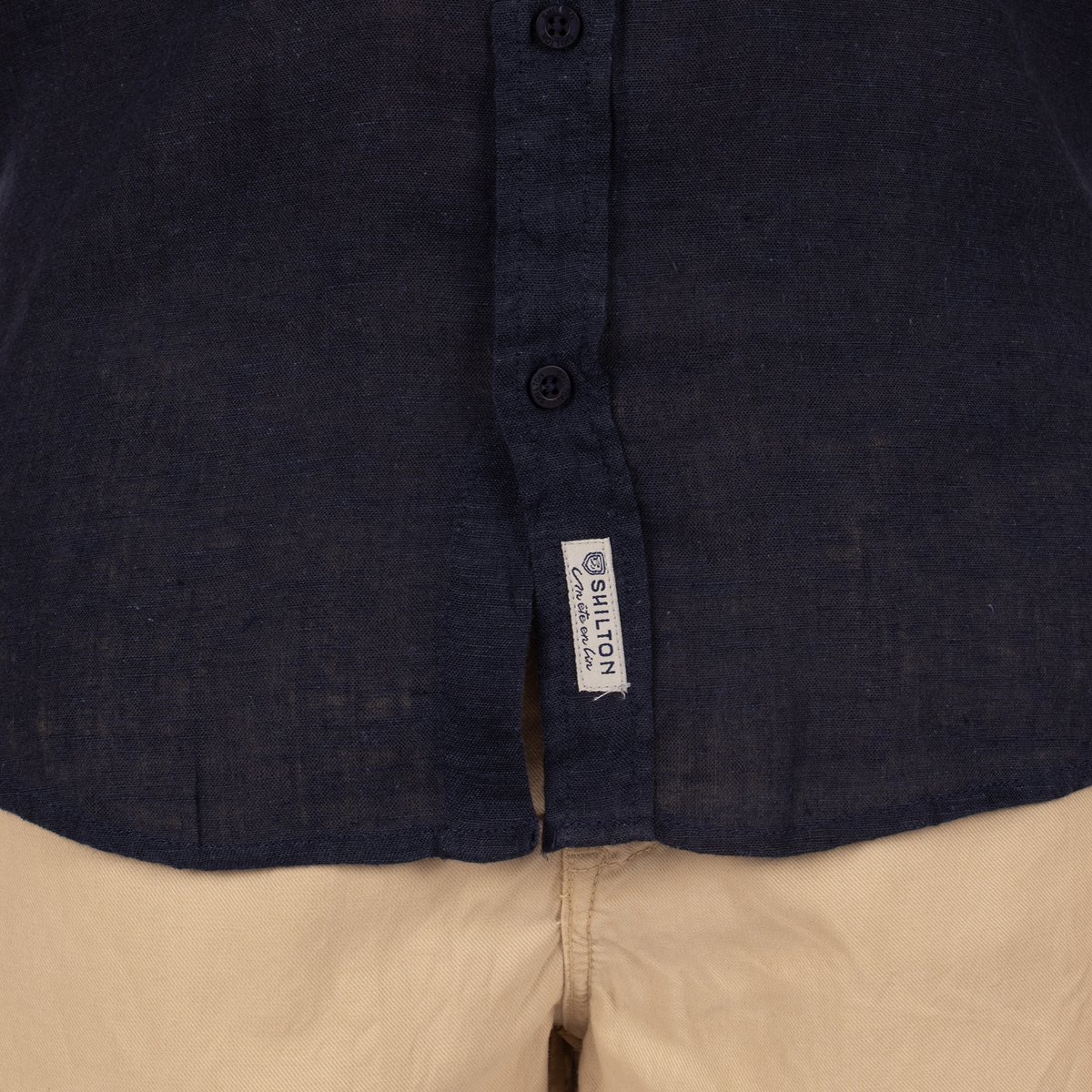 Chemise en lin MC summer navy, SHILTON