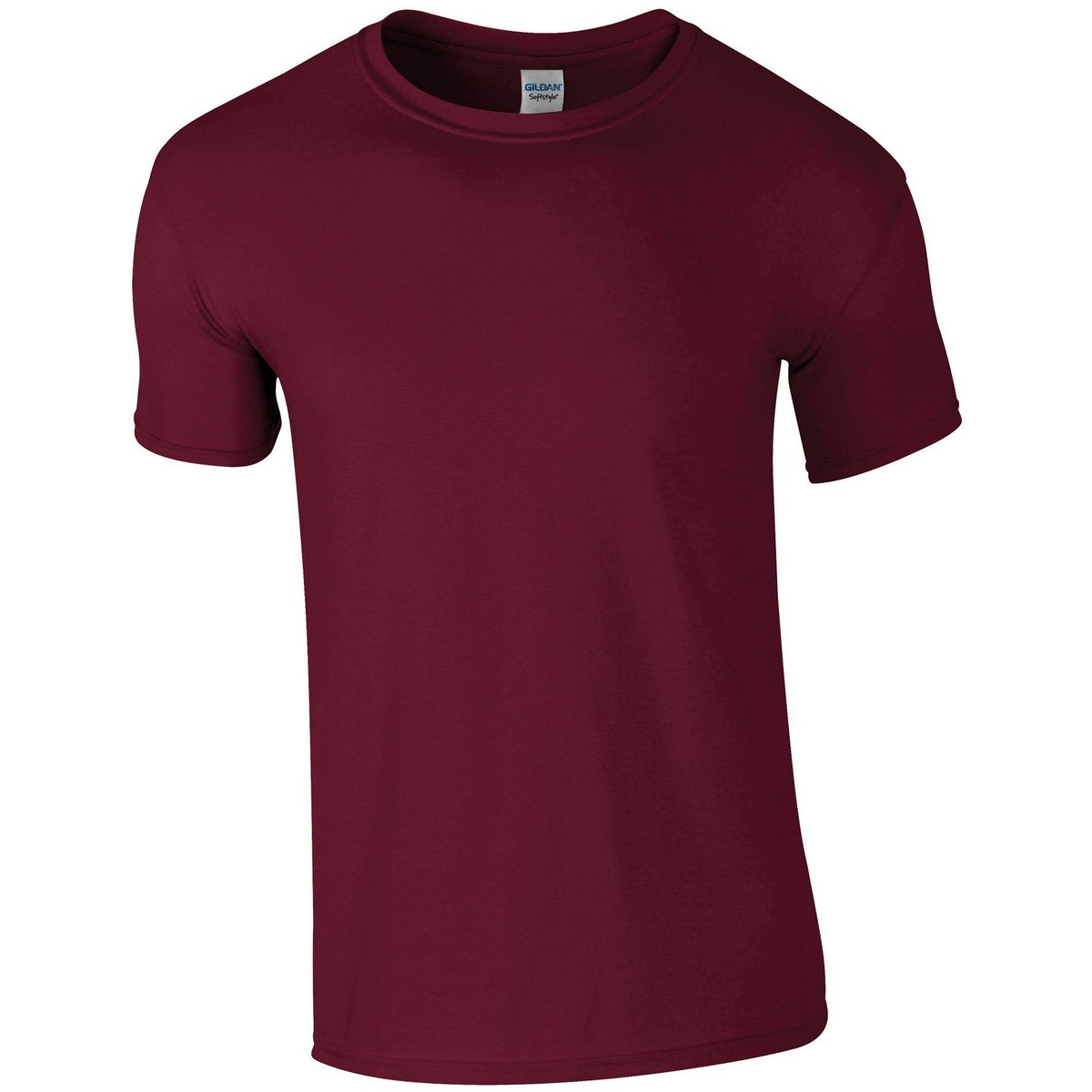T-shirt uni manches courtes SOFTSTYLE bordeaux, GILDAN