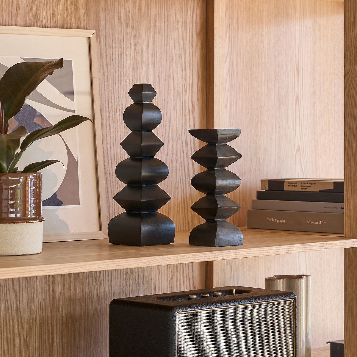 Ekoa Mango Tree Totem Sculpture H25 cm black, LA REDOUTE INTERIEURS