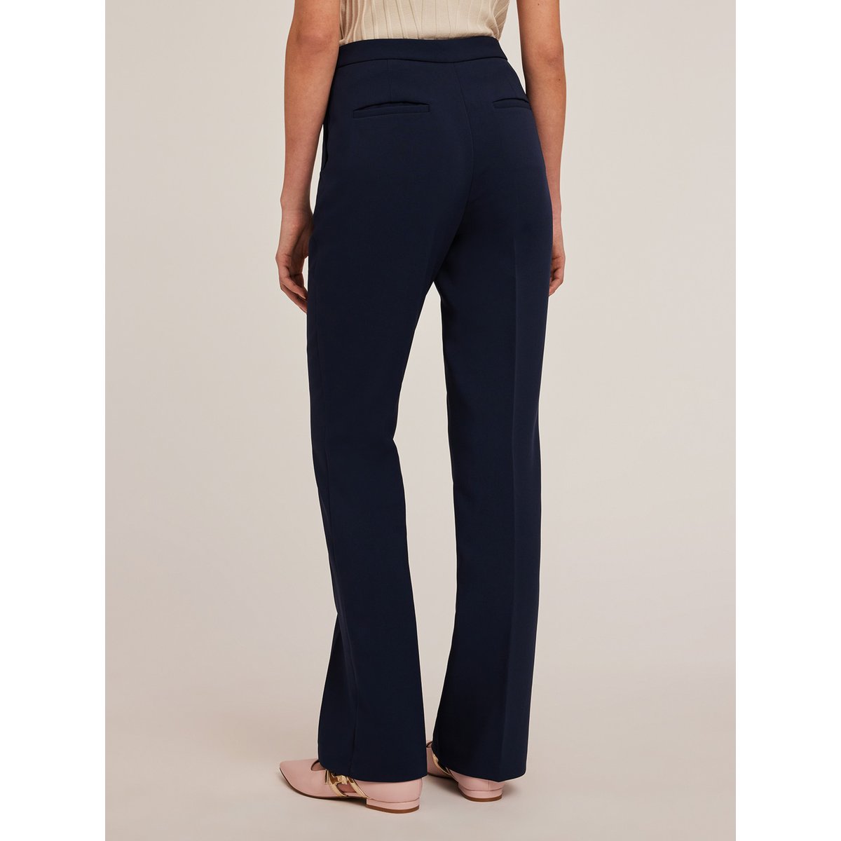 Pantalon Palazzo avec pli repassé bleu, MOTIVI