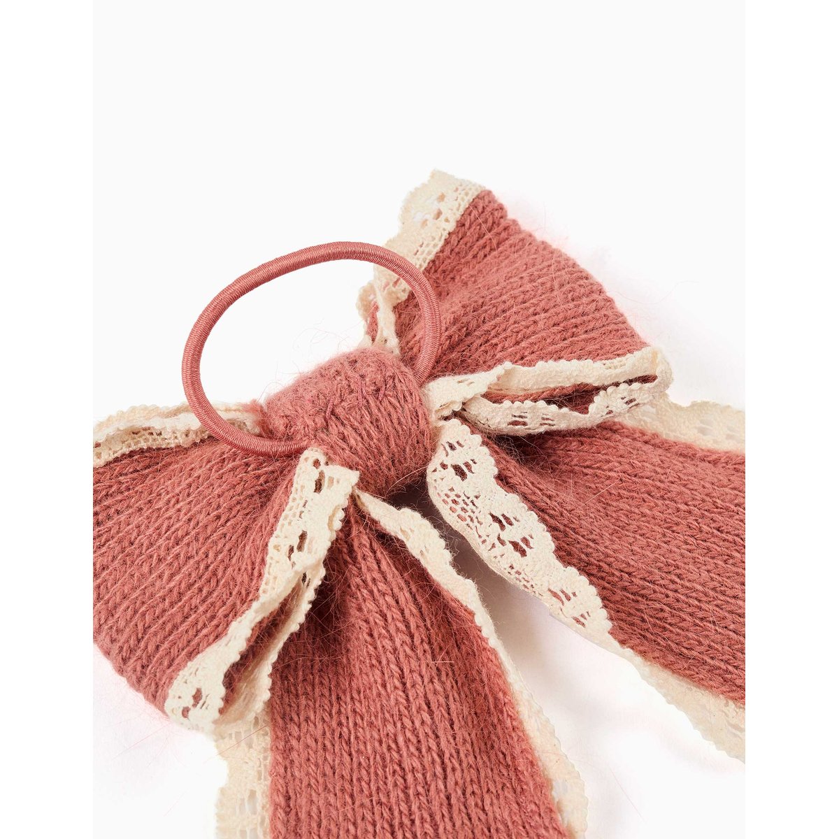 Elastique à cheveux avec nœud en maille multicolore, ZIPPY