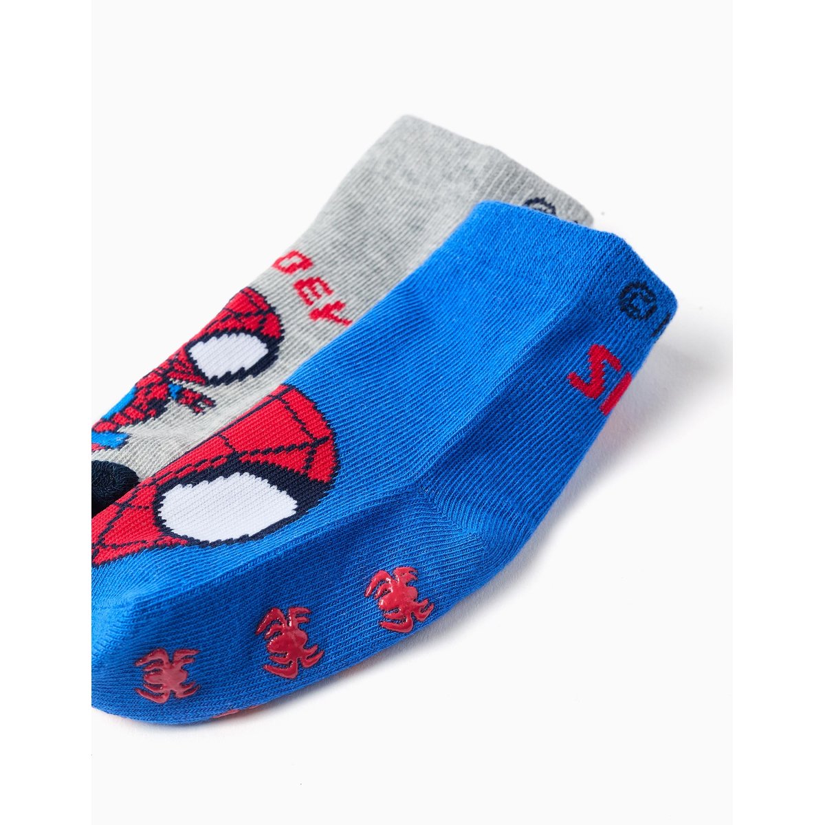 2 chaussettes antidérapantes Spidey multicolore, ZIPPY