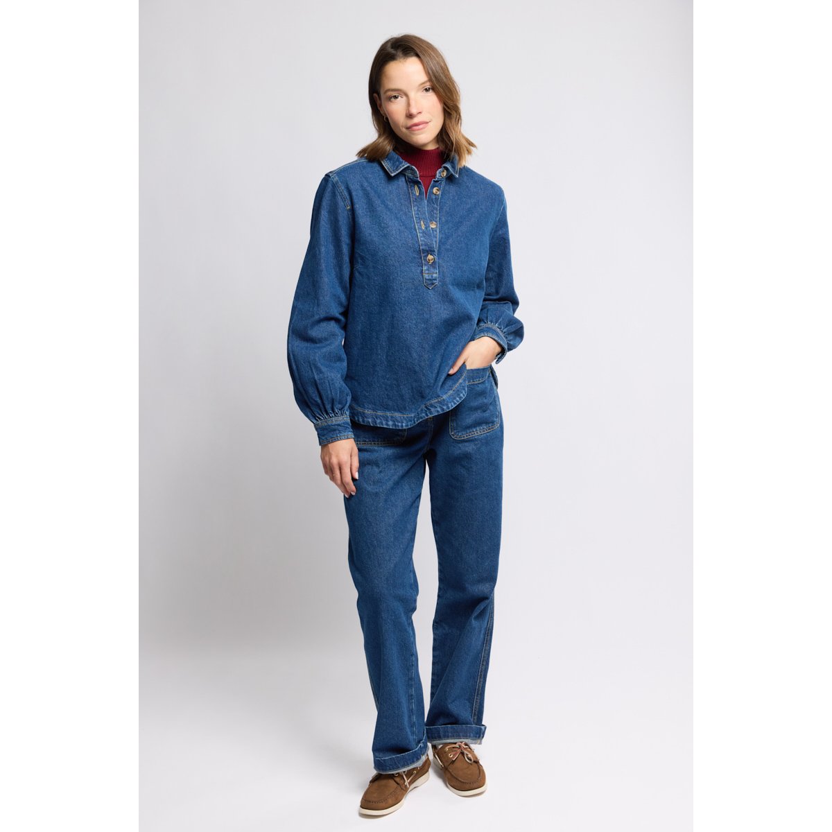 Vareuse en jean - coton jean clair, ARMOR-LUX