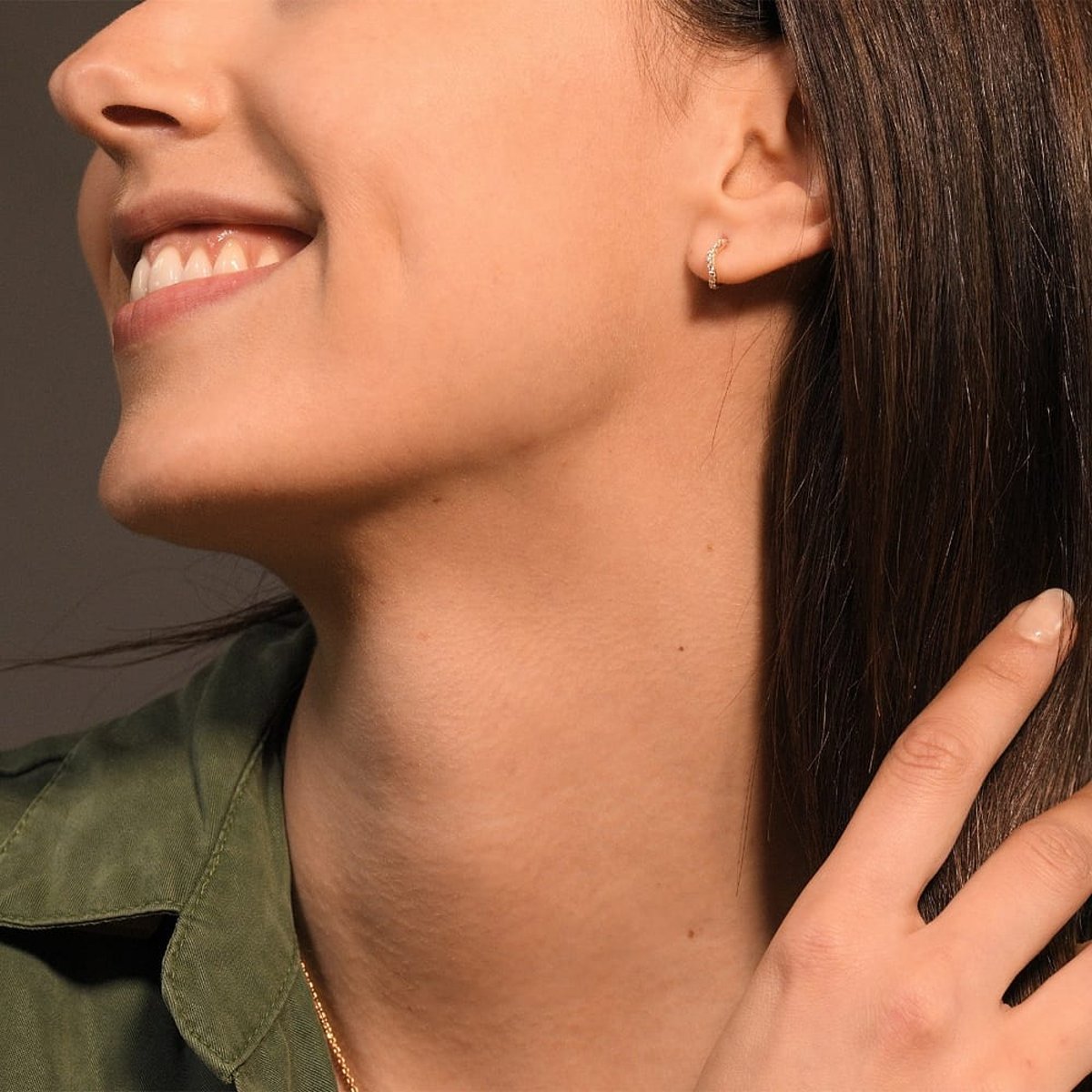 Boucles d'oreilles en Or 375/1000/oxyde de zirconium De Zirconium et Oxyde de zirconium or, JULIETTE