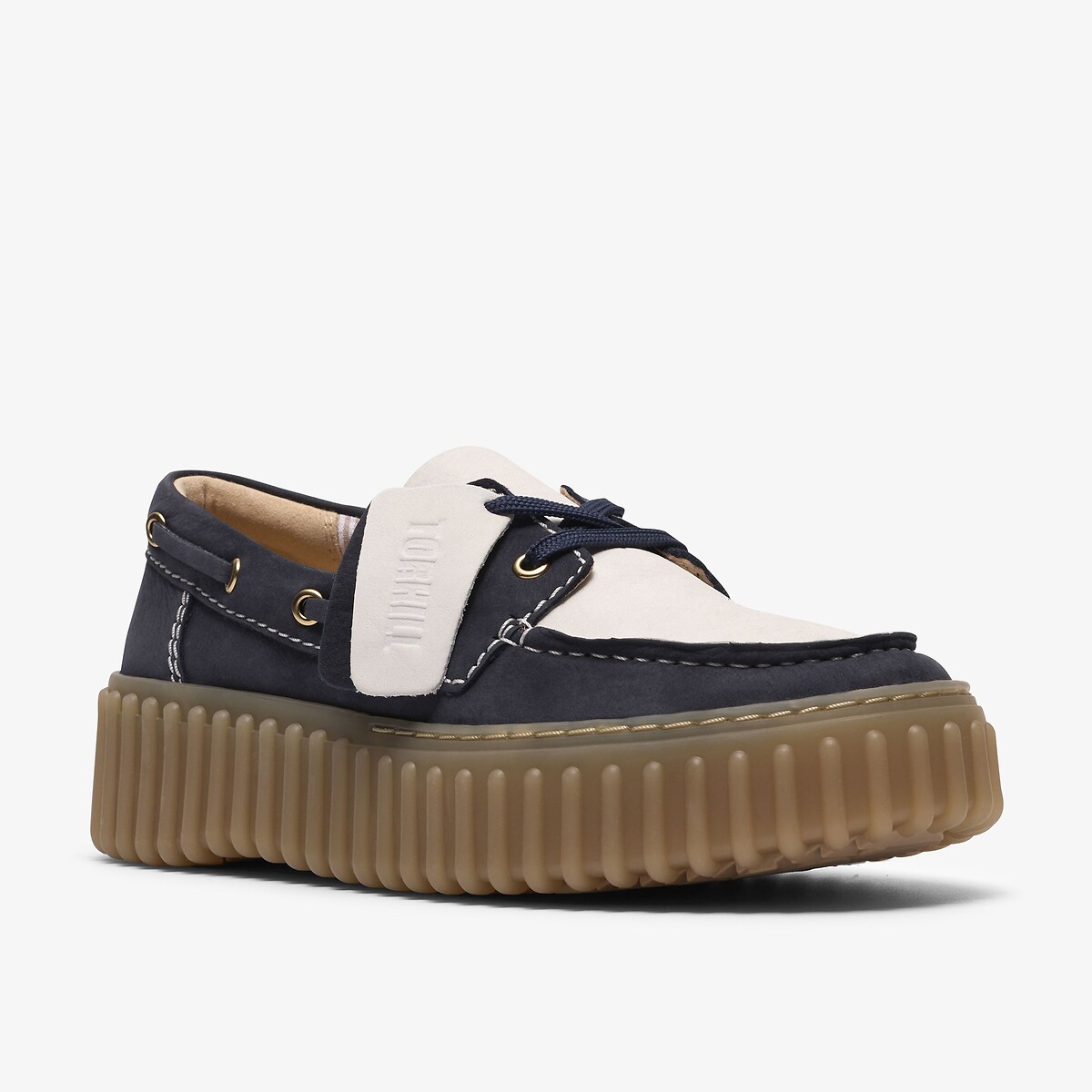 Chaussures bateau en nubuck, TORHILL BOAT bleu marine, CLARKS
