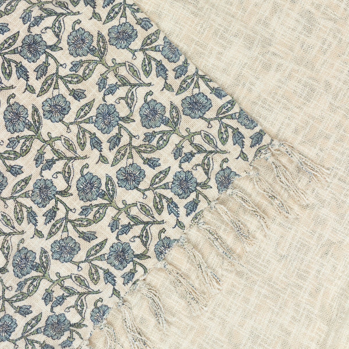 Delphine Printed Cotton Throw blue, PAOLETTI