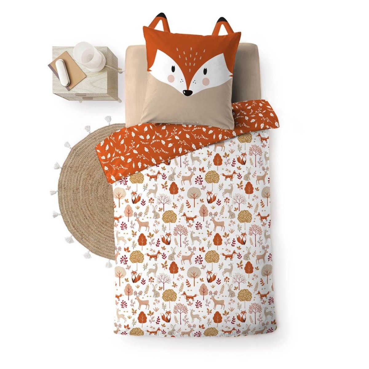 Housse de couette 140x200 + 1 taie ROXY 100% coton color, DECORATIE