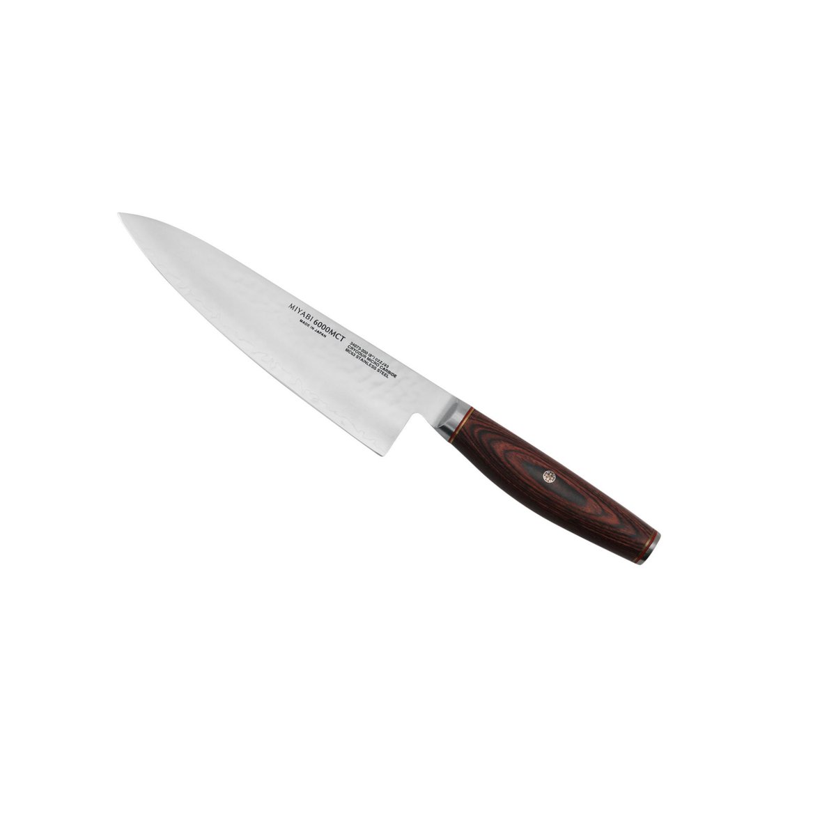 Couteau 20cm, Gyutoh 6000 MCT argenté, MIYABI