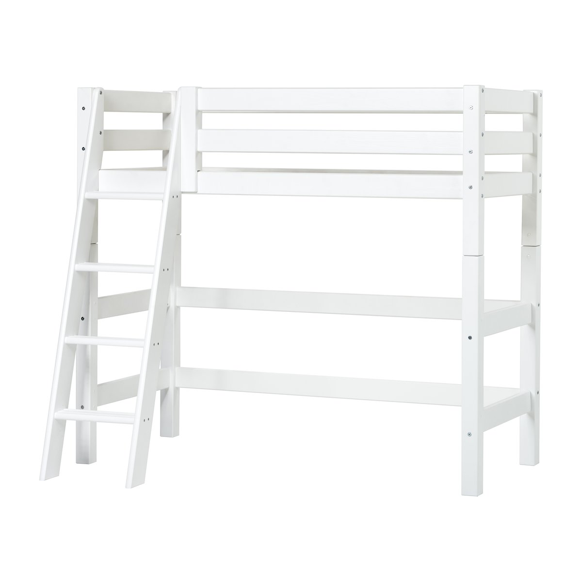 Lit Haut pin massif ECO LUXURY blanc, HOPPEKIDS