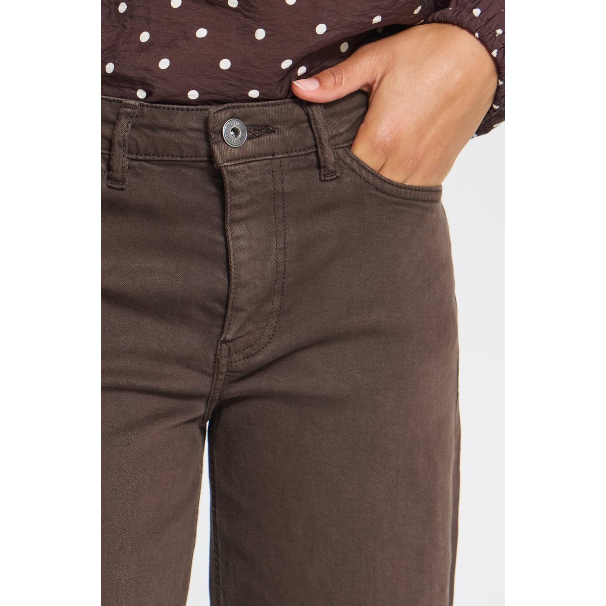 Jeans marron coffee bean, ICHI