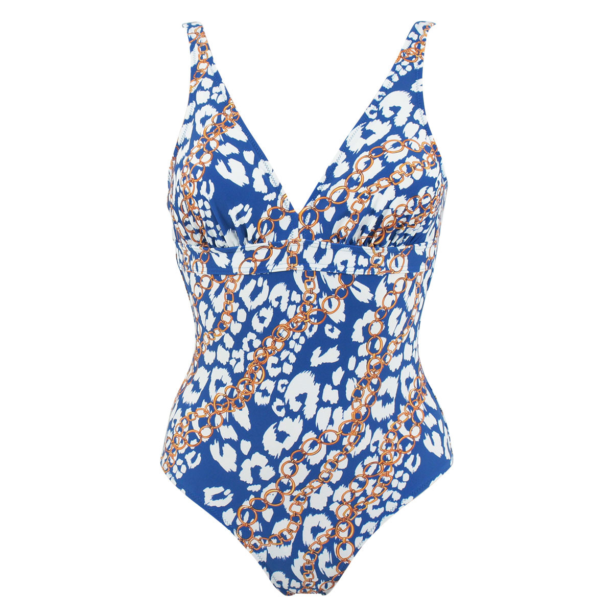 Maillot de bain 1 pièce coques amovibles LAVEZZI bleu, JANINE ROBIN