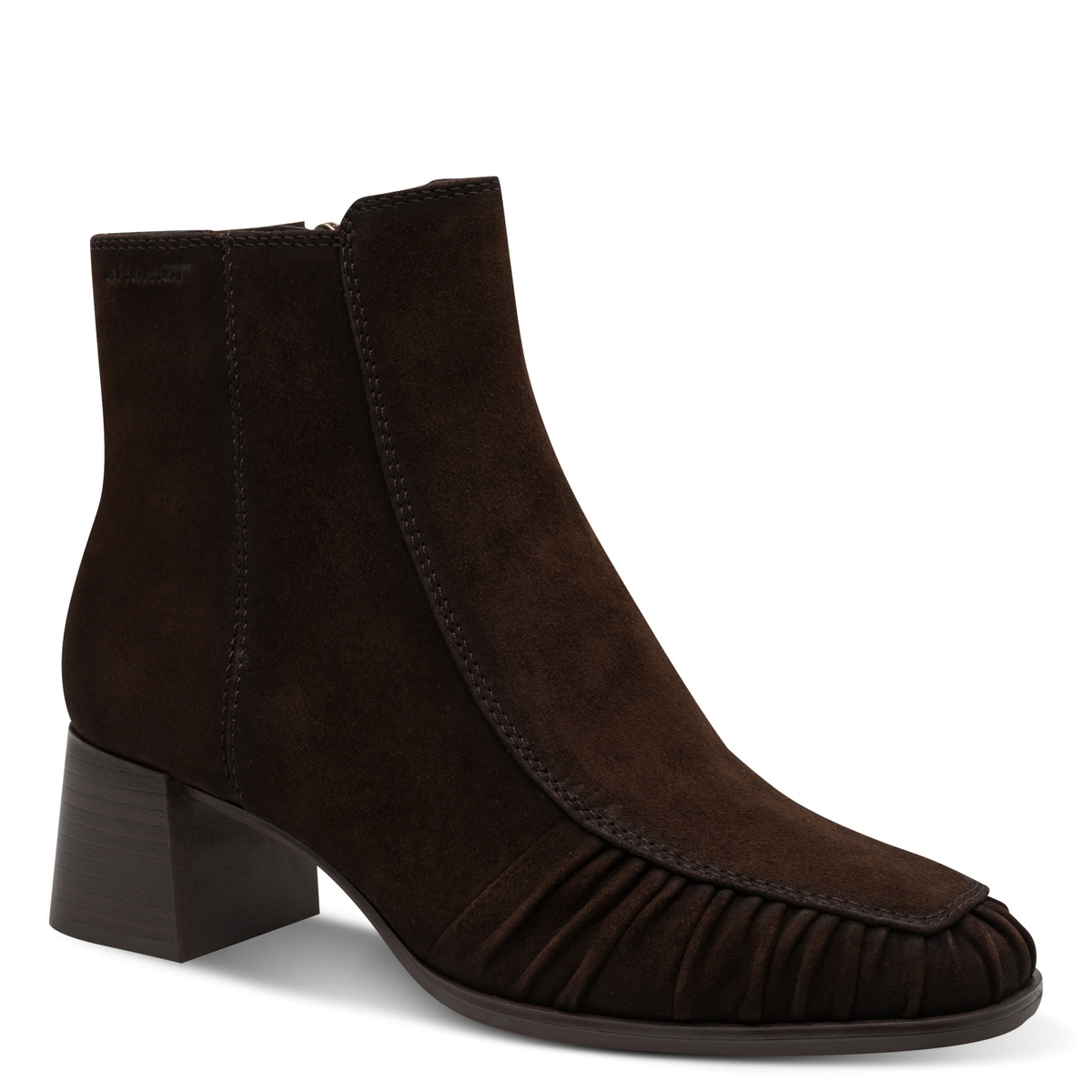 Bottine en cuir marron mocca, TAMARIS