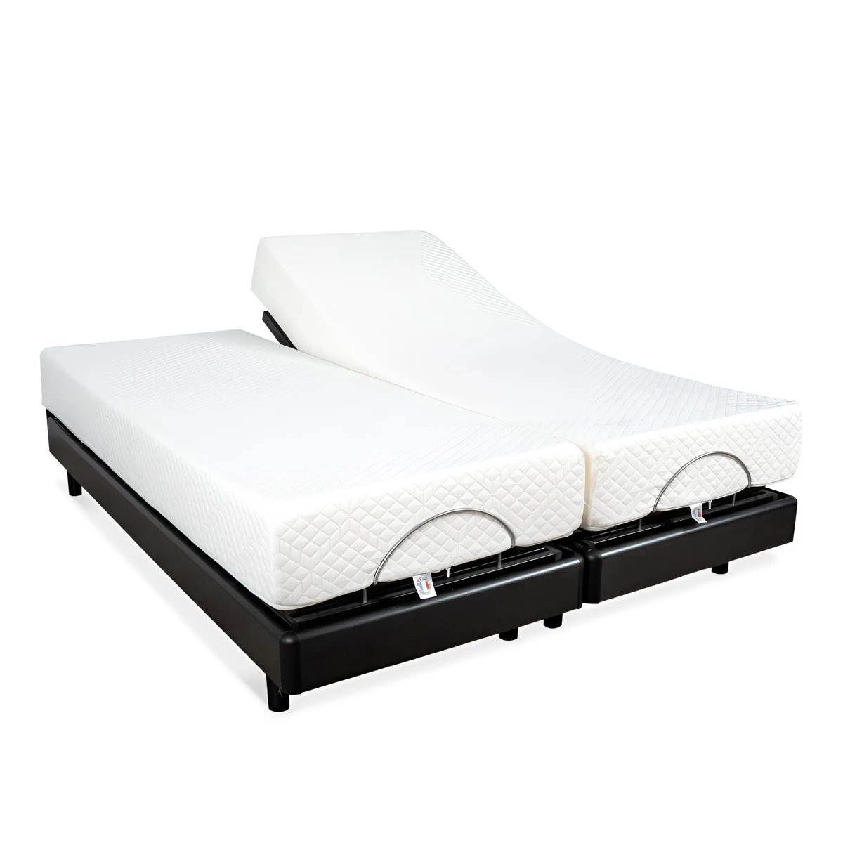 Ensemble Matelas Mémoire de forme ABSOLU avec sommier SUPERFLEX blanc, BELLECOUR