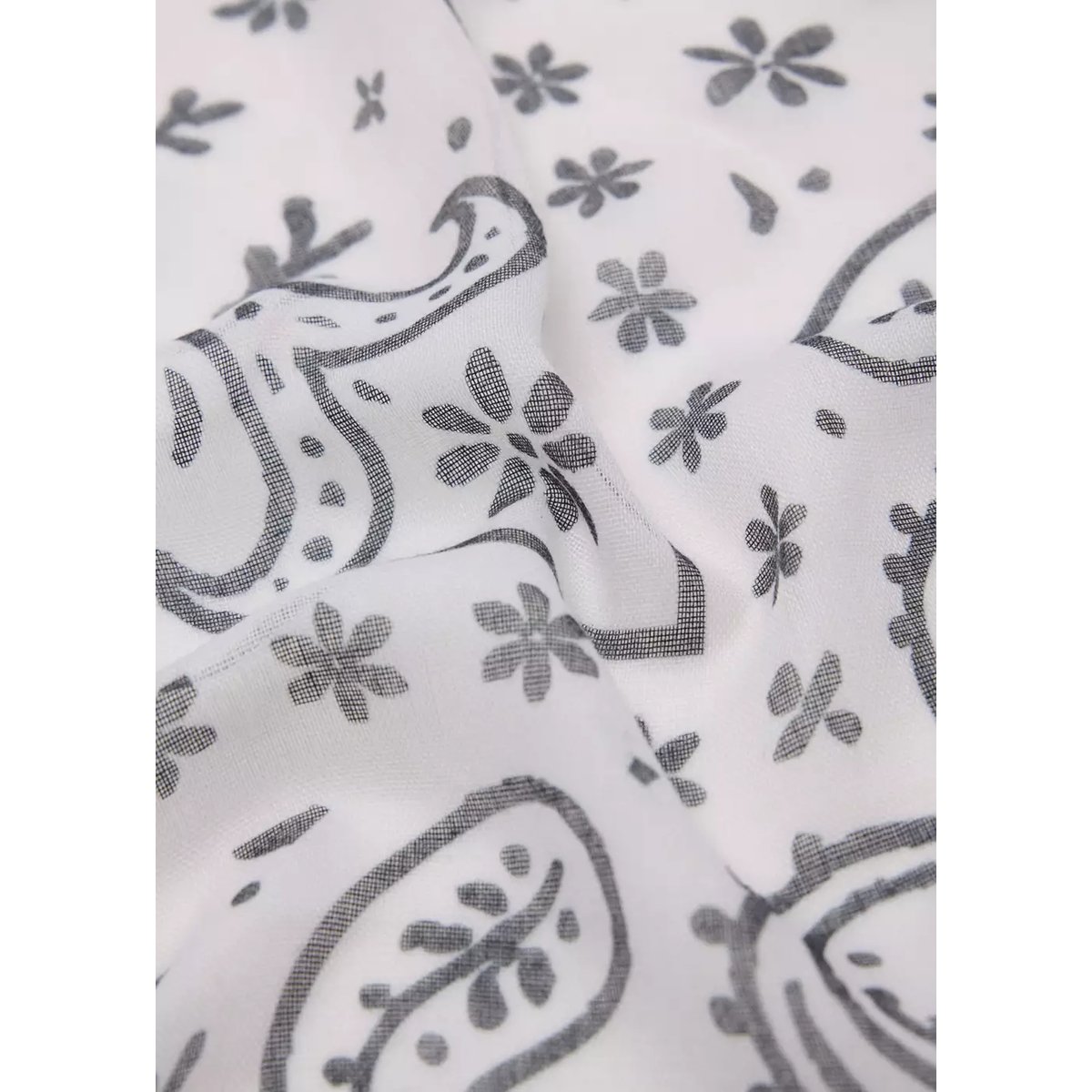 Foulard en gaze à imprimé blanc cassé, MANGO TEEN
